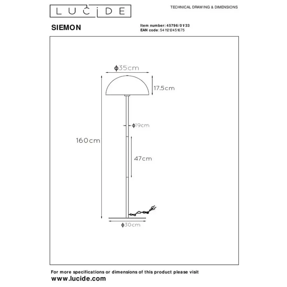 Lucide SIEMON Vloerlamp - Groen