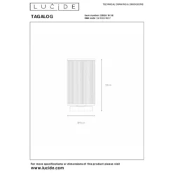 Lucide TAGALOG Tafellamp - Zwart