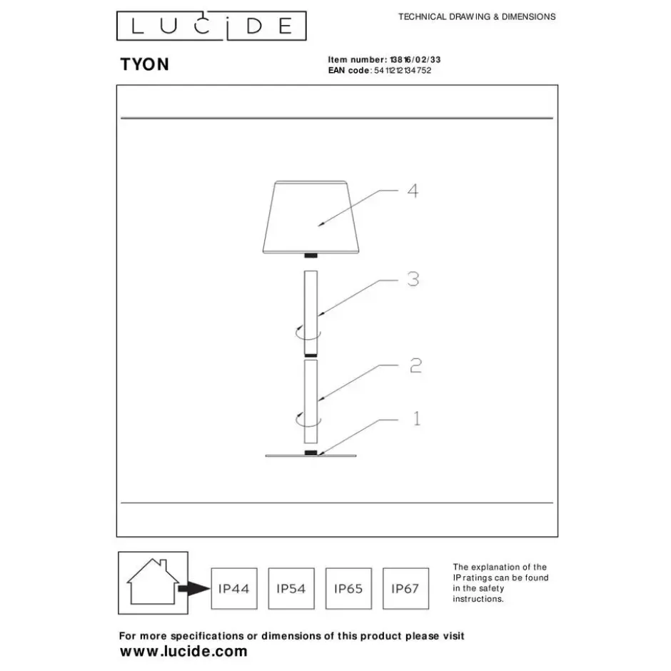 Lucide TYON Tafellamp - Groen