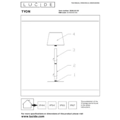 Lucide TYON Tafellamp - Zwart