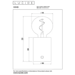 Lucide VIVO Tafellamp - Mat Goud / Messing
