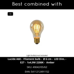 Lucide YOUNES Hanglamp - Taupe
