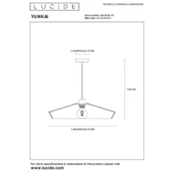 Lucide YUNKAI Hanglamp - Naturel
