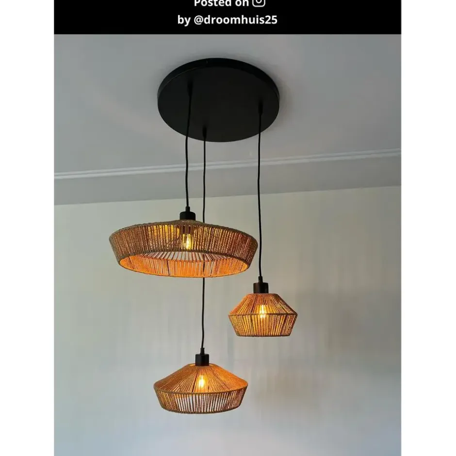 Lucide YUNKAI Hanglamp - Naturel