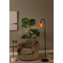 Lucide YUNKAI Vloerlamp - Naturel