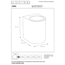Lucide ZARO Wandspot - Wit