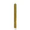 Lumineo LED dinerkaarsen - 2x st - goud - 24,5 cm - glimmend
