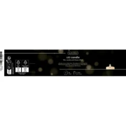 Lumineo LED kaars/stompkaars - lichtgrijs - D7,5 x H14,8 cm