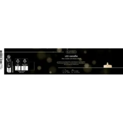 Lumineo LED kaars/stompkaars - lichtgrijs - D7,5 x H17,3 cm
