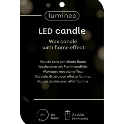 Lumineo LED kerstboom dinerkaars - groen - 29 cm - timer