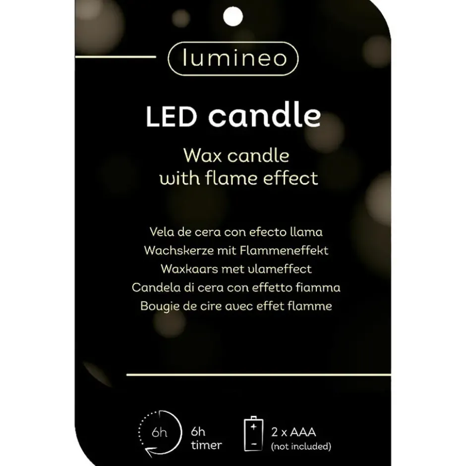 Lumineo LED kerstboom dinerkaars - groen - 29 cm - timer