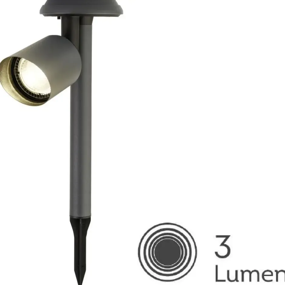 Lumineo Prikspot - solar - antraciet - 25 cm