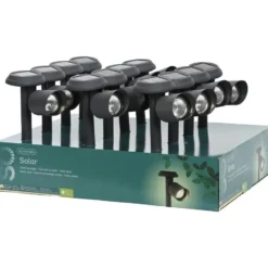 Lumineo Prikspot - solar - antraciet - 25 cm