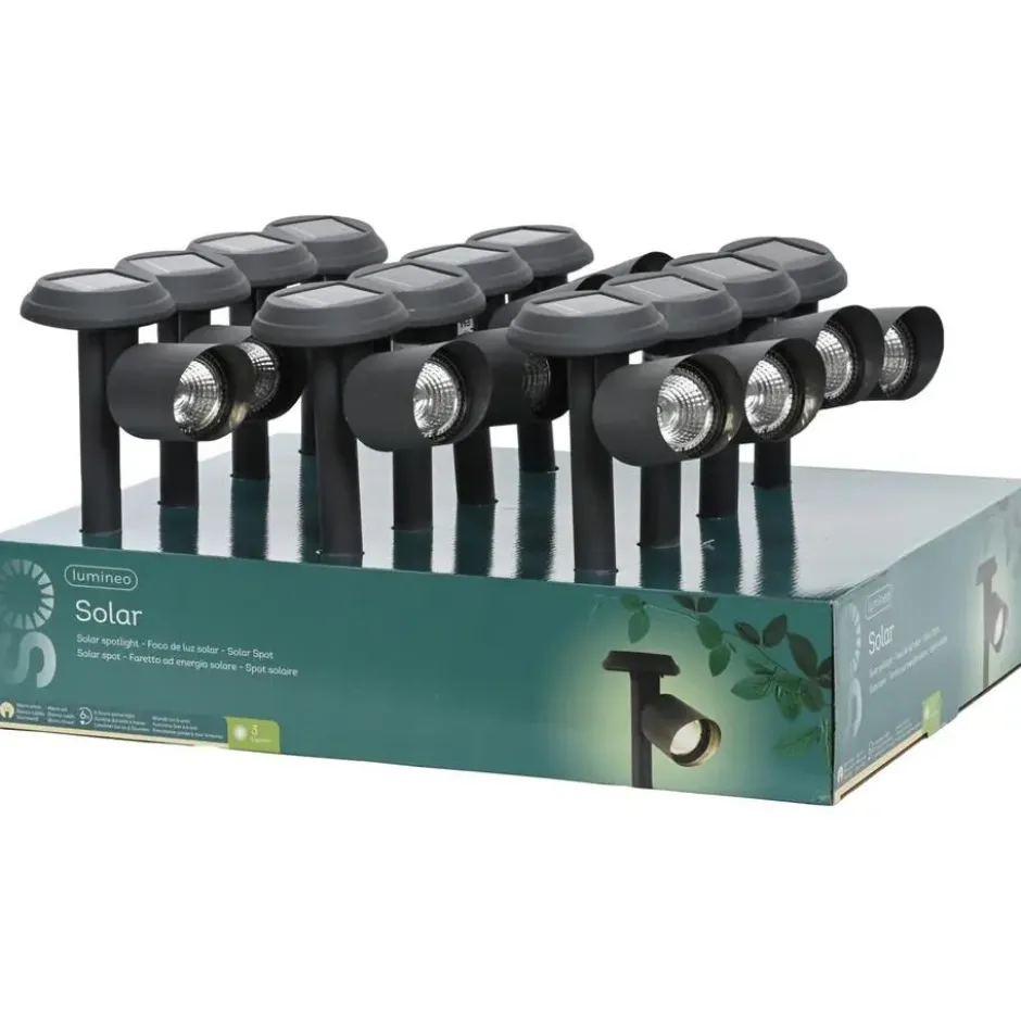 Lumineo Prikspot - solar - antraciet - 25 cm