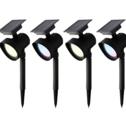 Lumineo Tuinverlichting spots - 2 stuks - solar - 31 cm