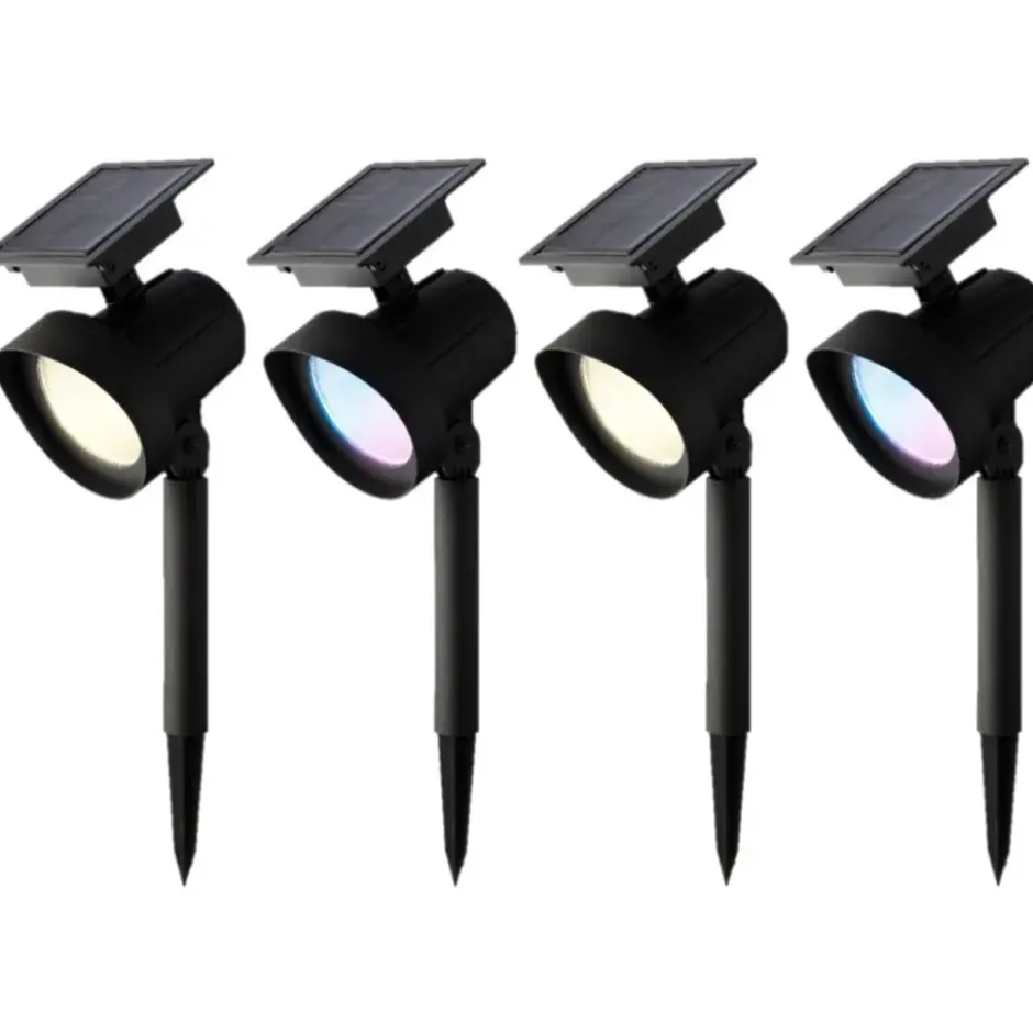 Lumineo Tuinverlichting spots - 2 stuks - solar - 31 cm