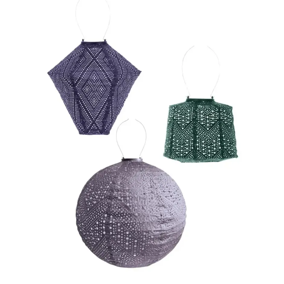 Lumiz Lampionnen op zonne energie - Tuinverlichting - Wenen Set - 3 stuks