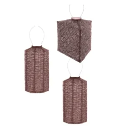 Lumiz Lampion op zonne energie - Solar tuinverlichting - Plum Set - 3 stuks