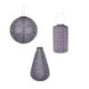 Lumiz Lampion op zonne energie - Solar tuinverlichting - Paarse Set - 3 stuks
