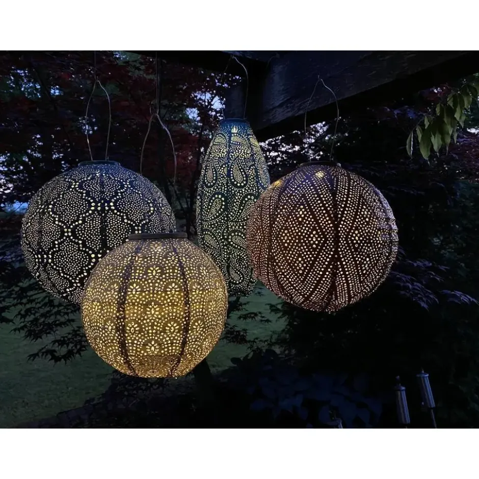 Lumiz Solar Buitenlampion - Bazaar Rond - 30 cm - Goud