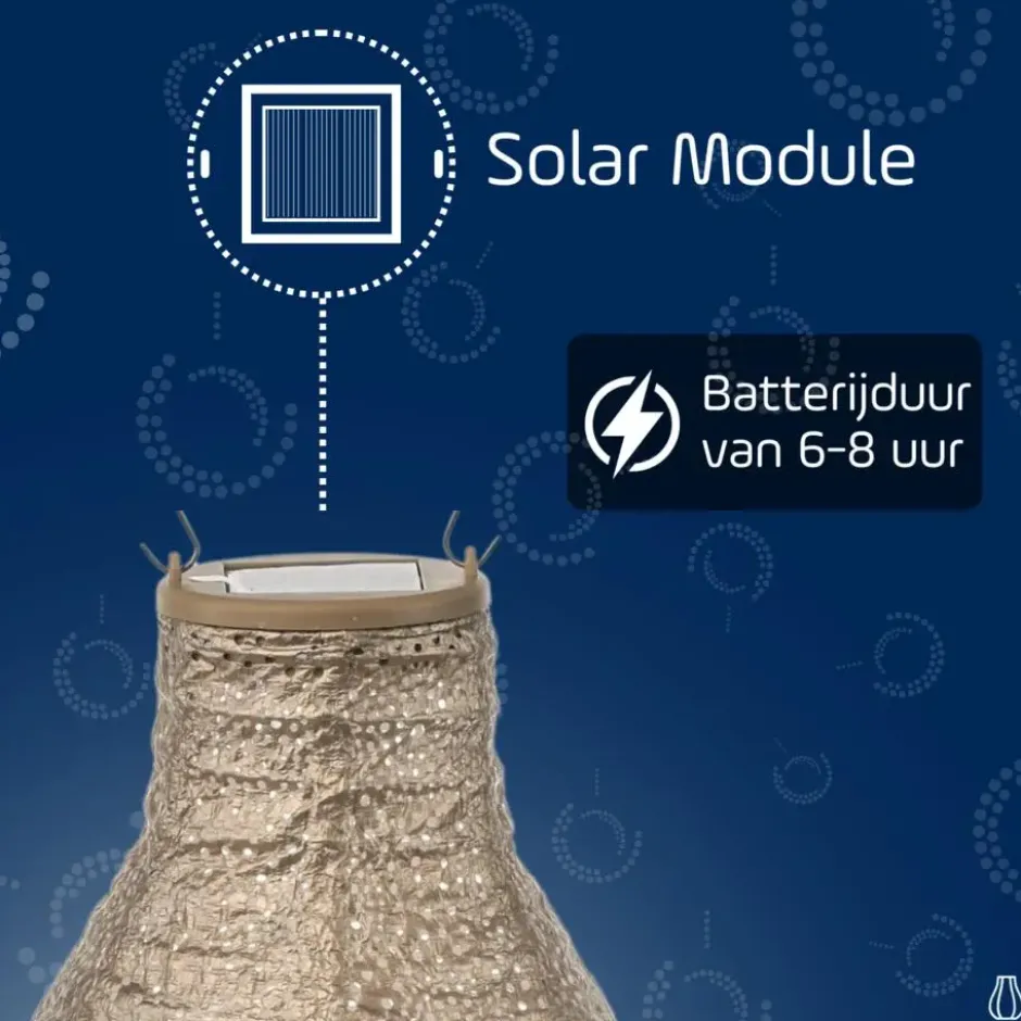 Lumiz Solar Buitenlampion - Occult Bulb - 16 cm - Goud