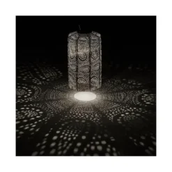Lumiz Solar Buitenlampion - Paisley Cylinder - 18 cm - Roze