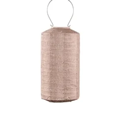 Lumiz Solar Buitenlampion - Paisley Cylinder - 18 cm - Roze