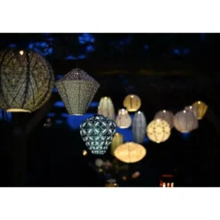 Lumiz Solar Buitenlampion - Sashiko Diamond - 28 cm - Goud
