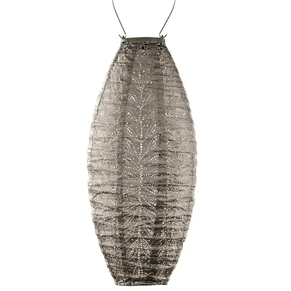 Lumiz solar lampion – bazaar long oval – 20 cm – soft blush