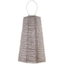 Lumiz solar lampion – folia long oval – 20 cm – taupe