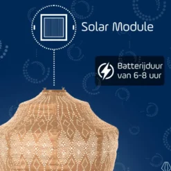 LUMIZ Solar Lampion Funale Crown - 40 cm - Abrikoos
