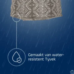 LUMIZ Solar Lampion Lace Lamp - 20 cm - Taupe