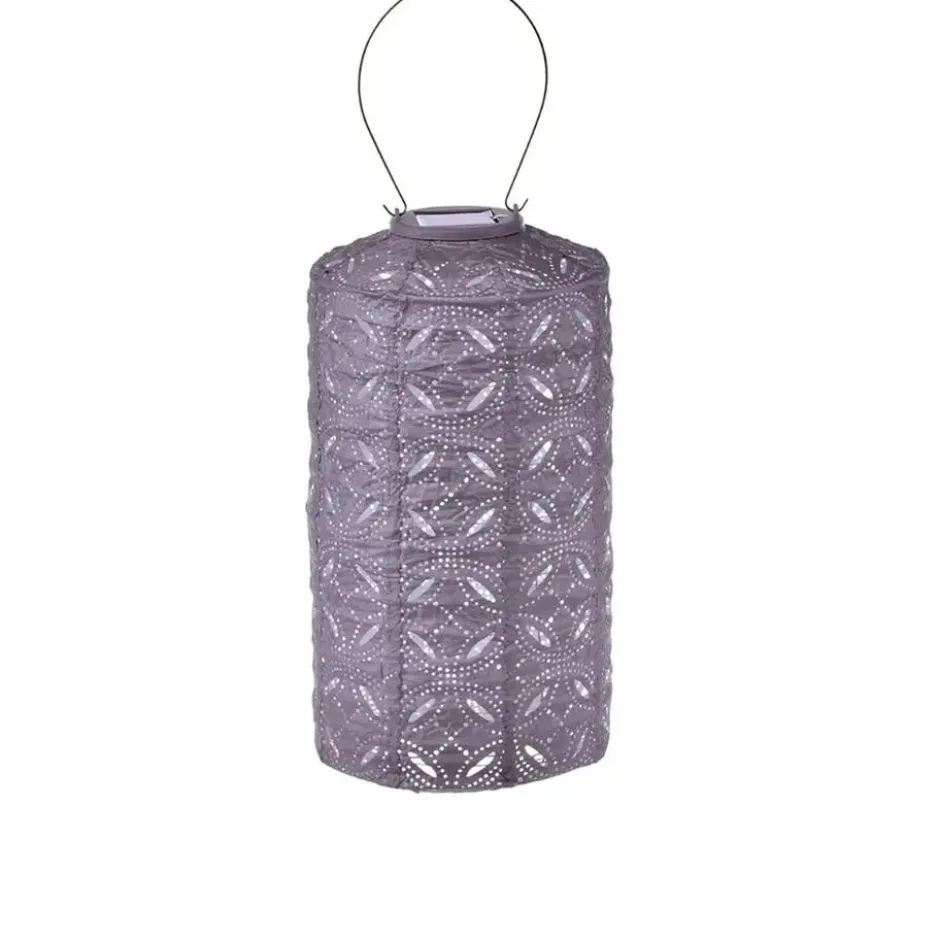 LUMIZ Solar Lampion Mandela Cylinder - 18 cm - Lichtpaars
