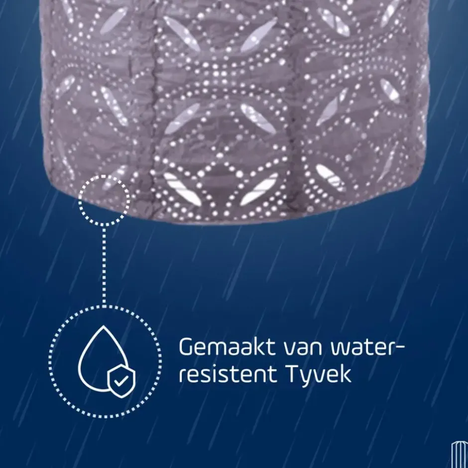 LUMIZ Solar Lampion Mandela Cylinder - 18 cm - Lichtpaars