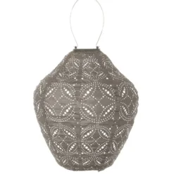 LUMIZ Solar Lampion Mandela Jar - 30 cm - Taupe
