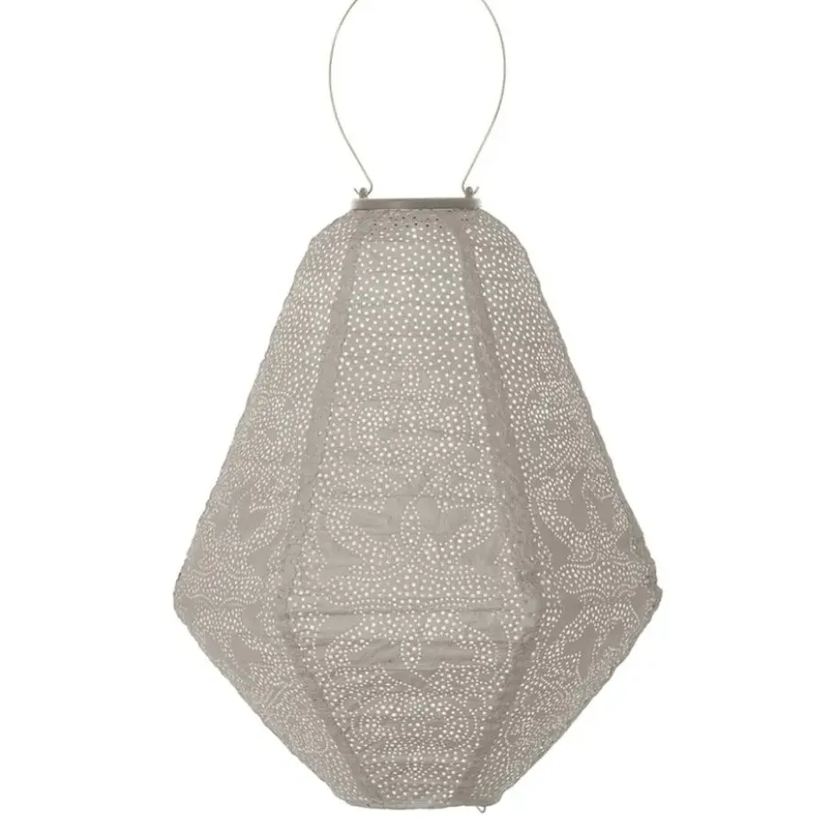 LUMIZ Solar Lampion Marrakesh Can - 30 cm - Licht Taupe