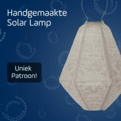 LUMIZ Solar Lampion Marrakesh Can - 30 cm - Licht Taupe