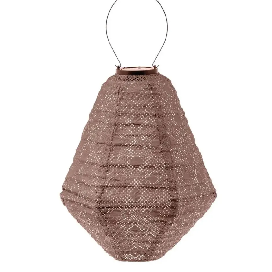 Lumiz solar lampion – marrakesh can – 30 cm – soft blush