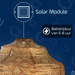 LUMIZ Solar Lampion Topaze Crown - 40 cm - Goud