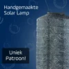 LUMIZ Solar Lampion Topaze Cylinder - 18 cm - Grijs Blauw