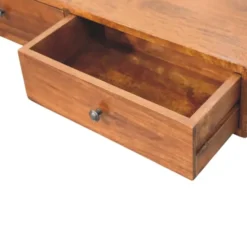 Lunar Chestnut Wandgemonteerde Console, 2 Lades, Donkerbruin