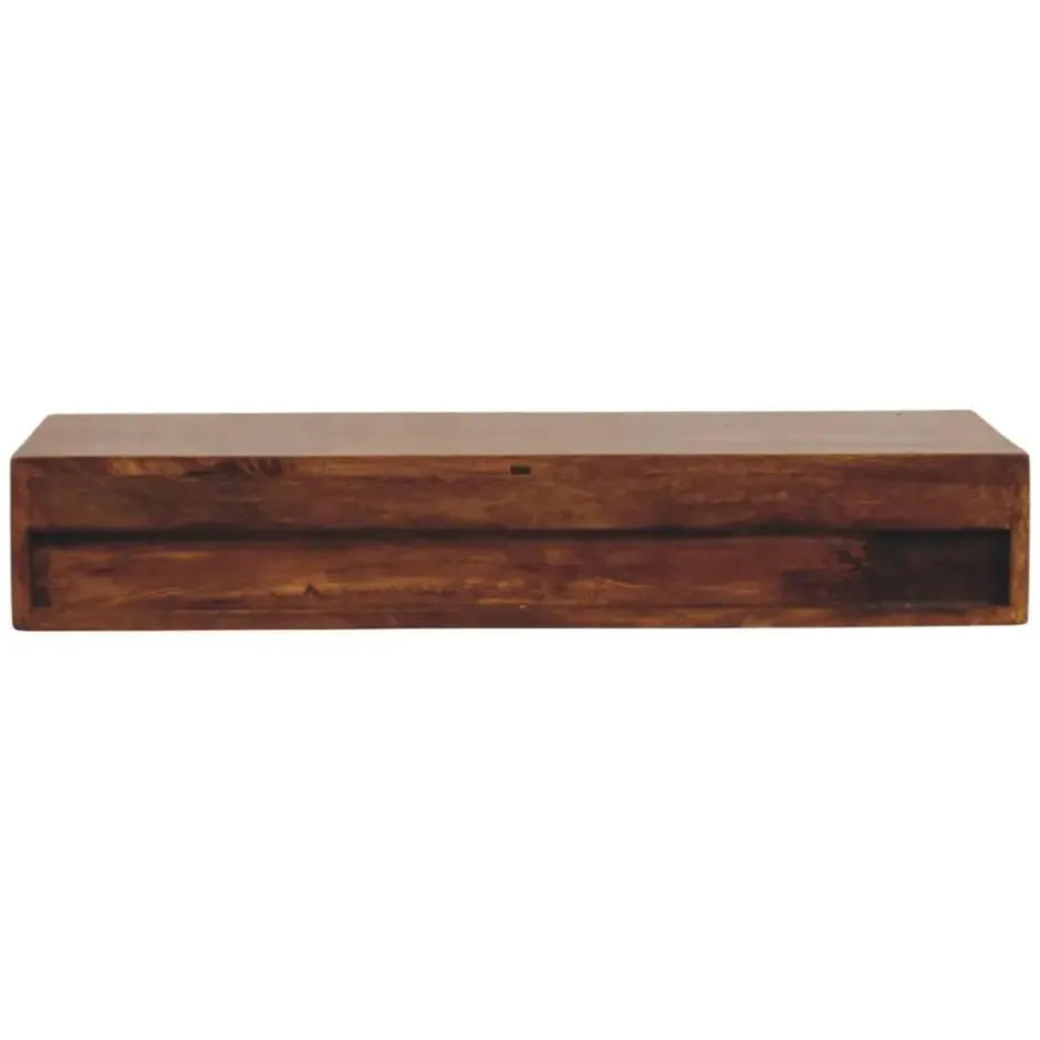 Lunar Chestnut Wandgemonteerde Console, 2 Lades, Donkerbruin