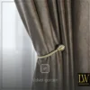 LW Collection Gordijnen bruin 270x140CM met haakjes Velvet 1 stuk
