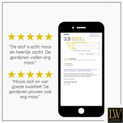 LW Collection Gordijnen Grijs 270x290cm Velvet Kant en klaar 1 stuk