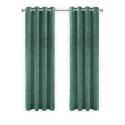 LW Collection Gordijnen Groen 270X140CM velvet kant en klaar 1 stuk