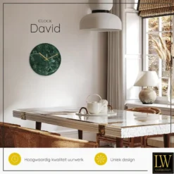 LW Collection Keukenklok David marmer 30cm