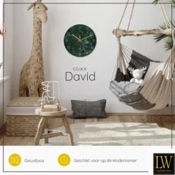 LW Collection Keukenklok David marmer 30cm