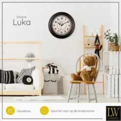LW Collection Keukenklok Luka 30cm