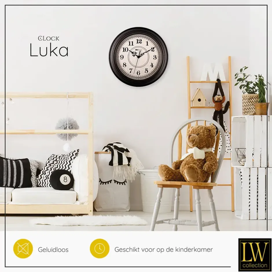 LW Collection Keukenklok Luka 30cm