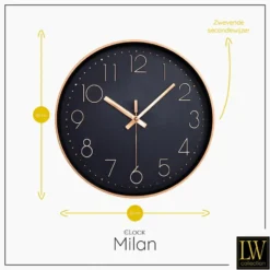 LW Collection Keukenklok Milan rosé 30cm